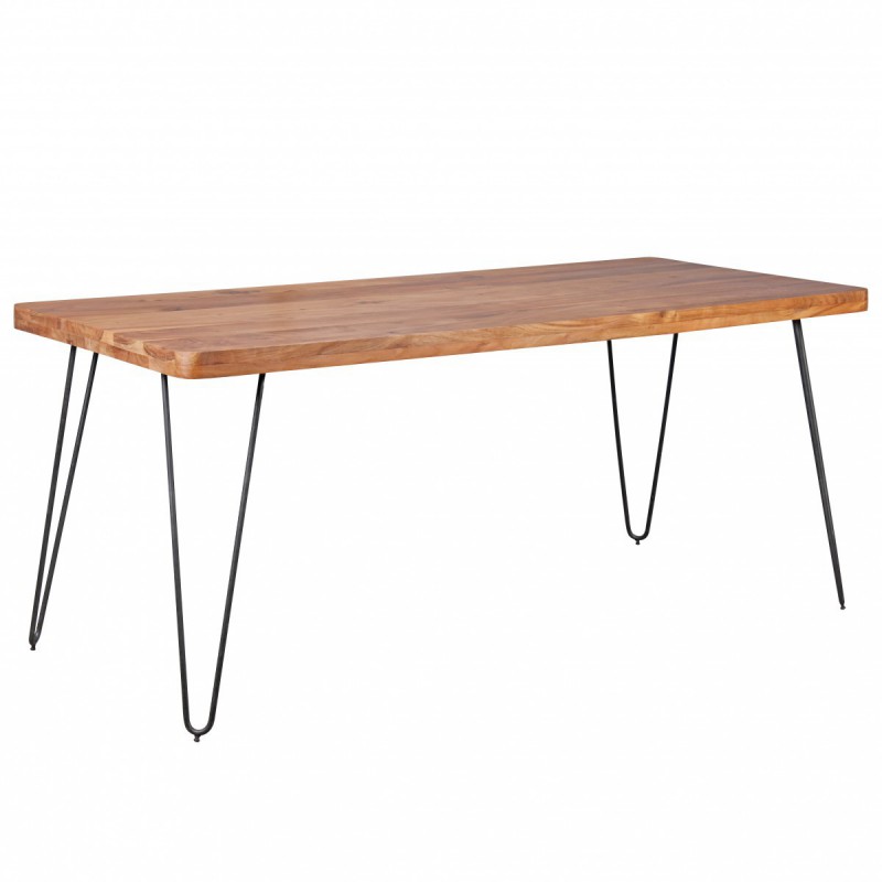 Wohnling Massivholz Akazie Esstisch 180 x 80 x 76 cm Küchentisch Massiv