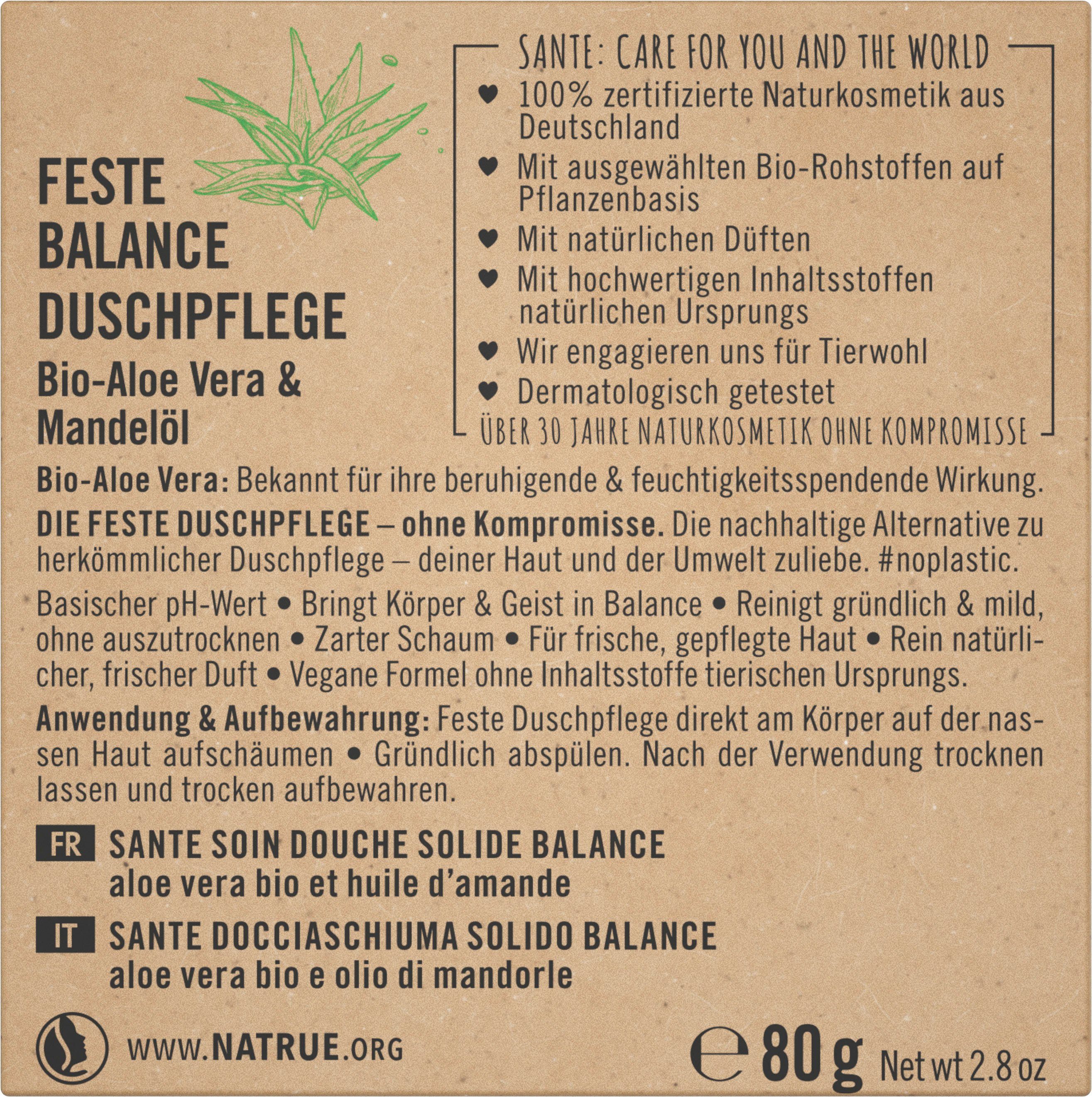 SANTE Feste Duschseife Feste Balance Duschpflege