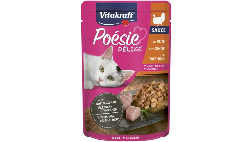 Vitakraft Katzennassfutter Poésie® Déli Sauce + Putenbrust 85 g