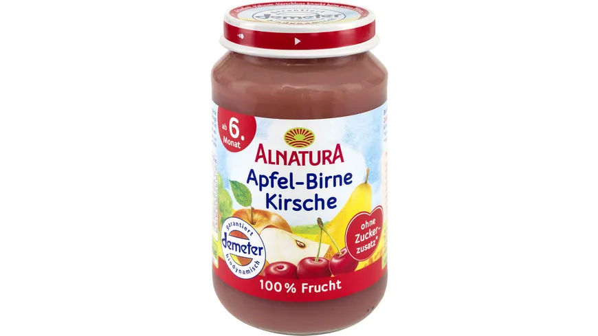 Alnatura Bio Apfel-Birne-Kirsche Babygläschen 190 g