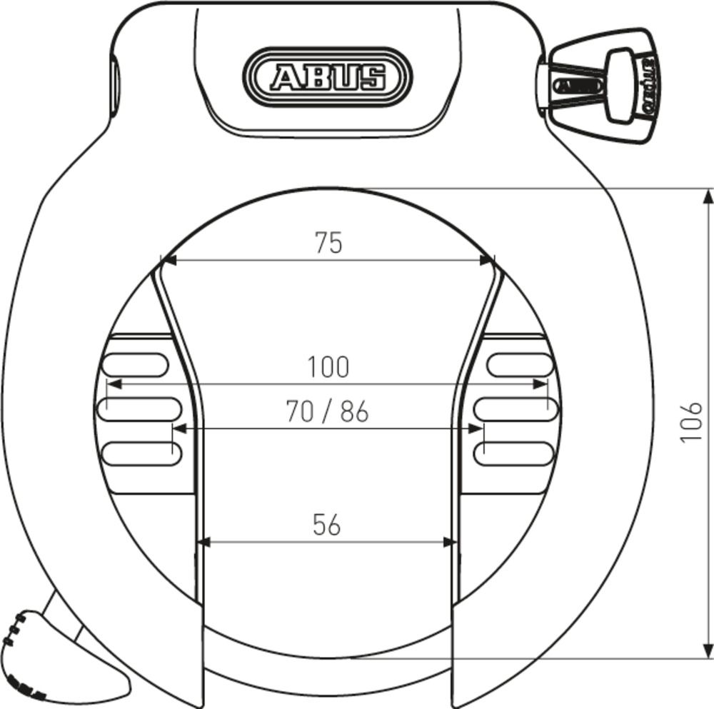 Abus Pro Amparo 4750 SL R Rahmenschloss kaufen | Bike-Discount