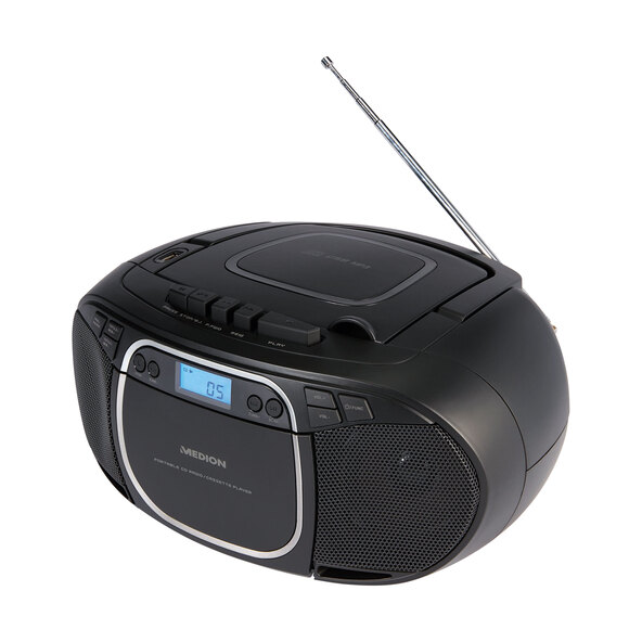 CD/MP3 Kassettenspieler E66476 (MD44176), schwarz
