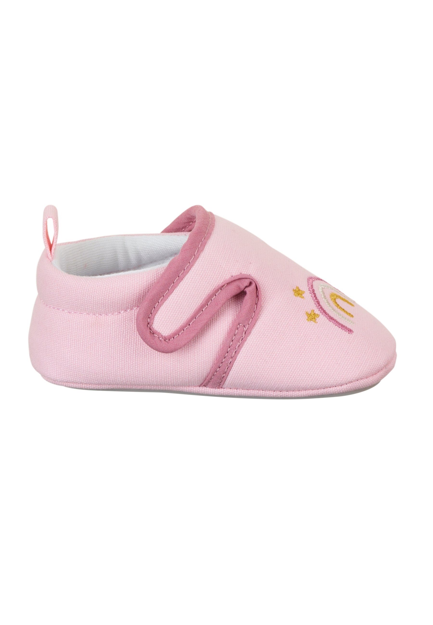 Sterntaler® Babykrabbelschuh Wolke Krabbelschuh (1-tlg., Baby Hausschuhe mit süßen Stickerein, Babyschuhe weich) Krabbelschuhe Baby mit Klettverschluss und Anti-Rutsch-Sohle