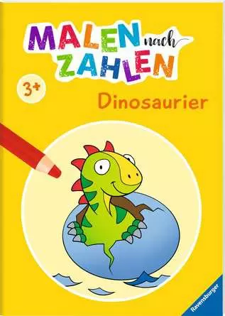 Malen nach Zahlen ab 3: Dinosaurier