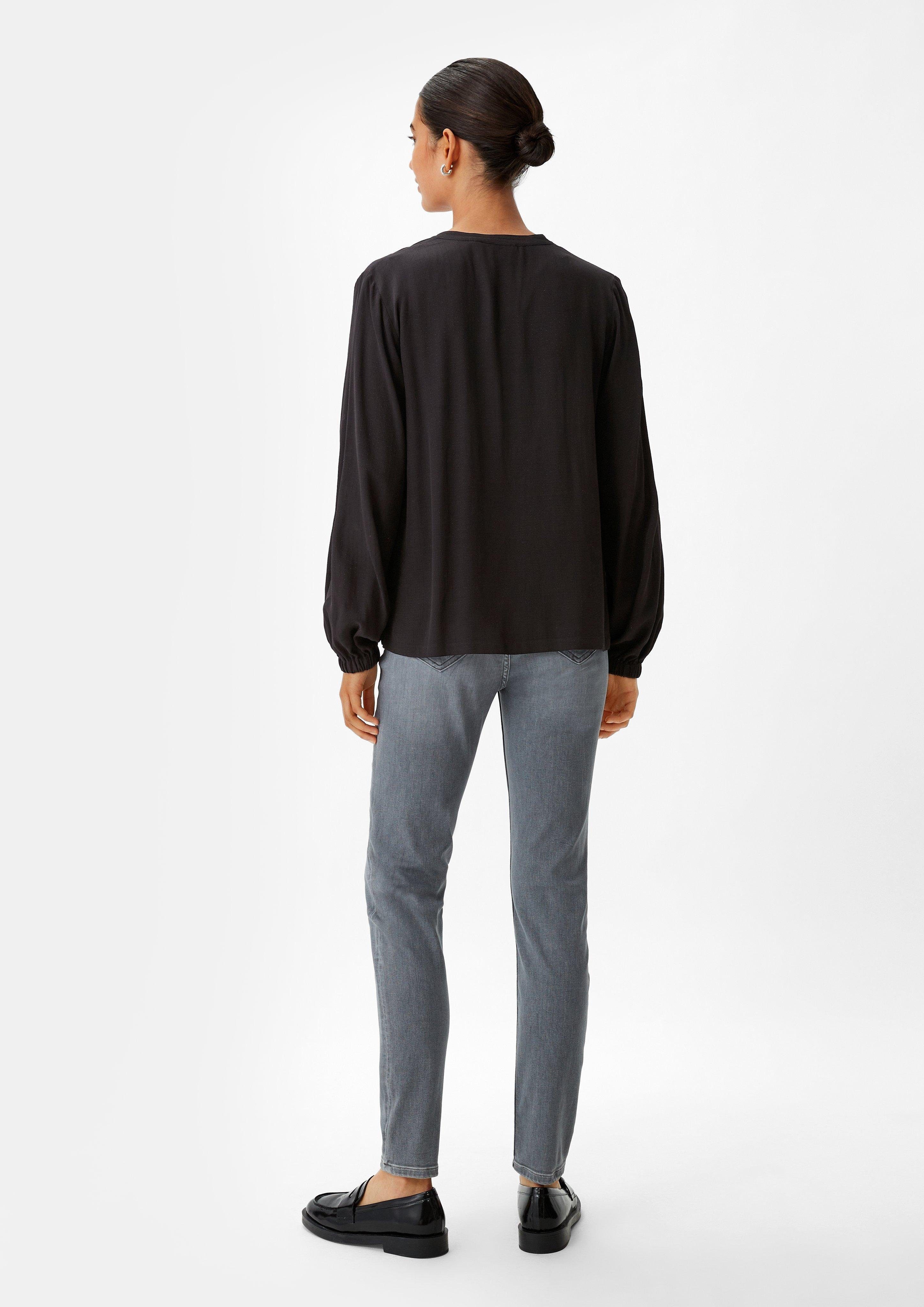 comma casual identity Langarmbluse Bluse aus Viskose