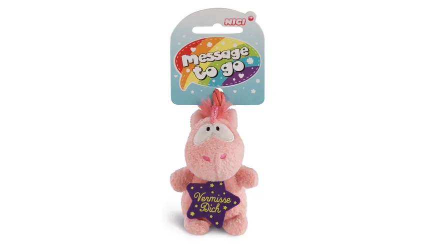 NICI Einhorn Merry Heart Vermisse Dich 8cm mit Loop