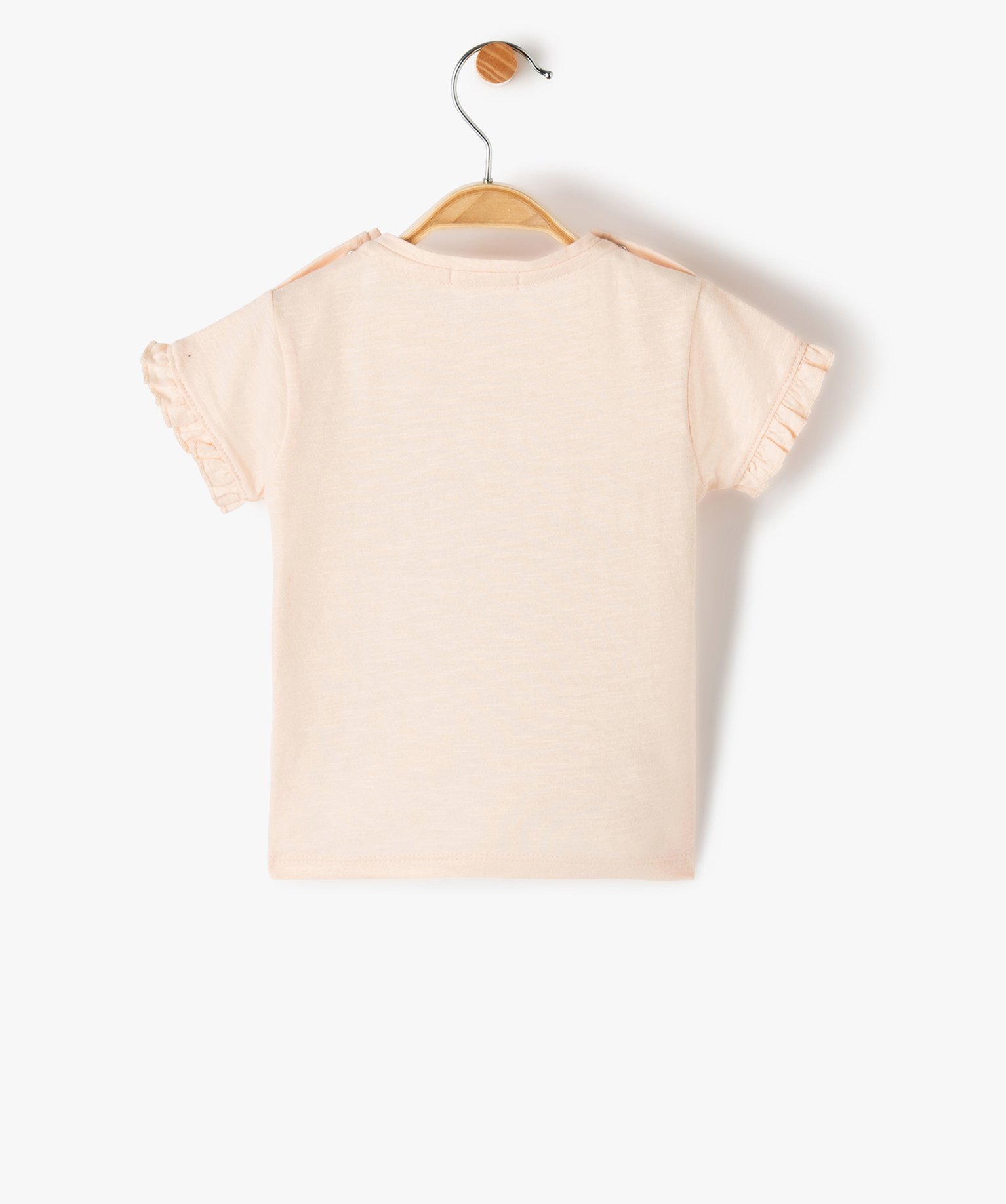 Tee-shirt bébé fille avec logo brodé – LuluCastagnette orange | GEMO