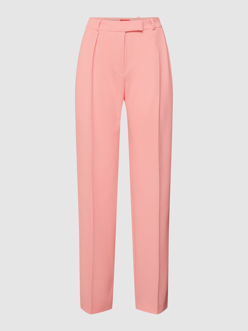 Hose mit fixierten Bundfalten Modell 'Hanifa' in rosa