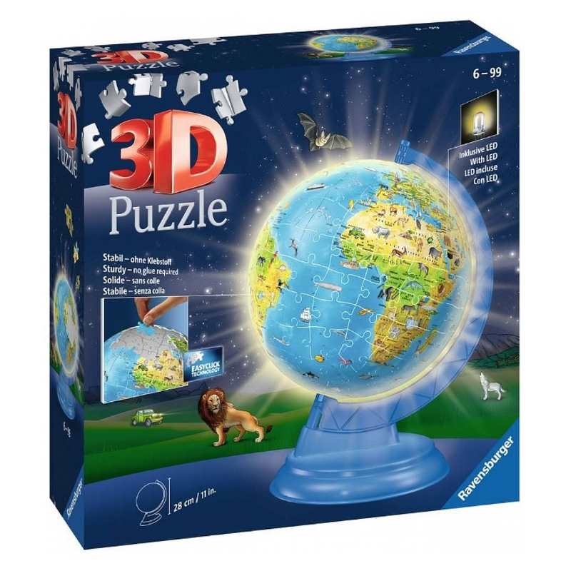 Puzzle 3D Globe illumine 180 pièces