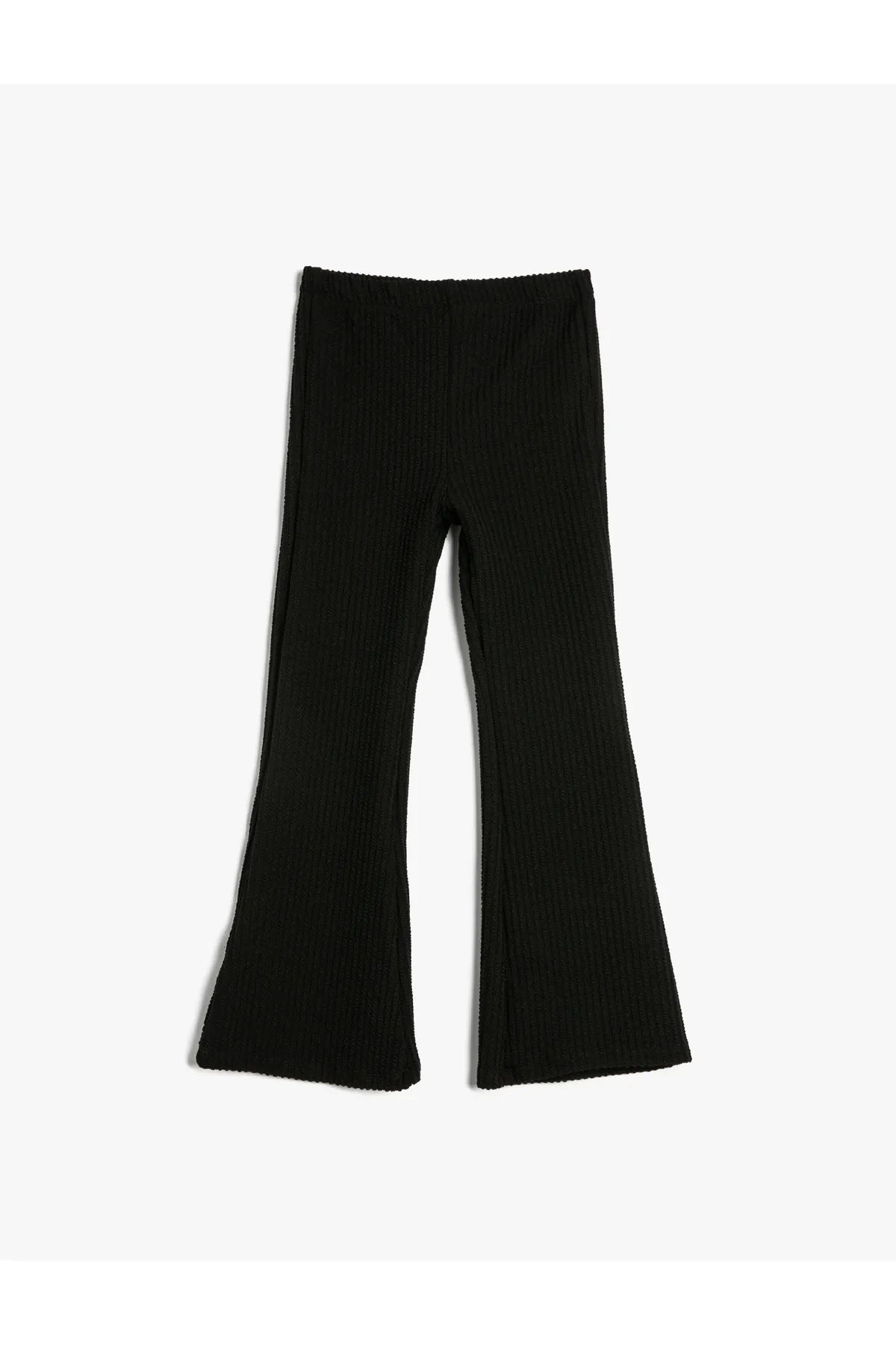 Koton  Basic-Schlaghose mit elastischem Bund und Rippstrickbündchen