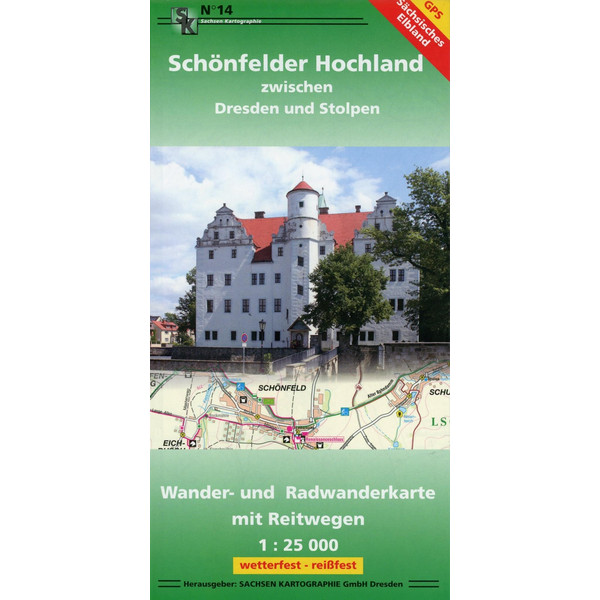 Schönfelder Hochland zwischen Dresden und Stolpen 1 : 25 000 - Wanderkarte