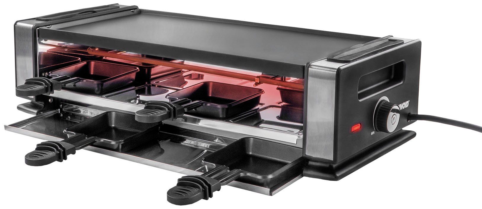 Unold Raclette 48730 Finesse Basic, 8 Raclettepfännchen, 1200 W