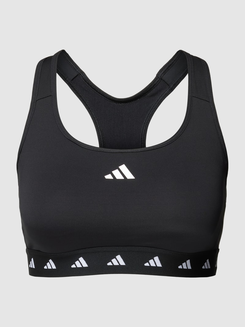 Sport-BH mit Logo-Print in schwarz