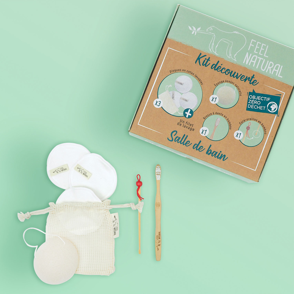 feel natural Coffret kit découverte 7 accessoires  Sa lle de bain Coffret