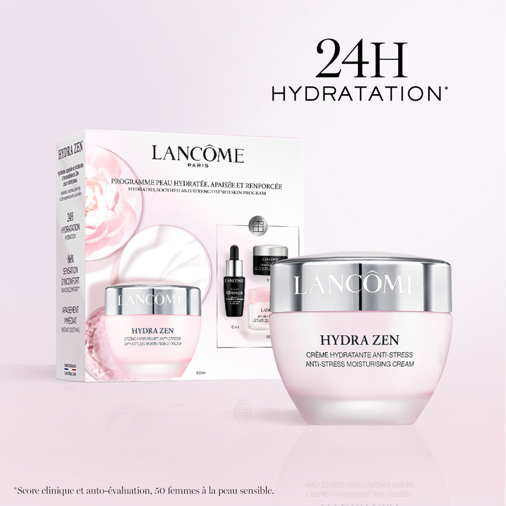 Lancôme Coffret Hydra Zen Coffret Routine Hydratation Crème Jour + Sérum, Crème Yeux & Crème Nuit
