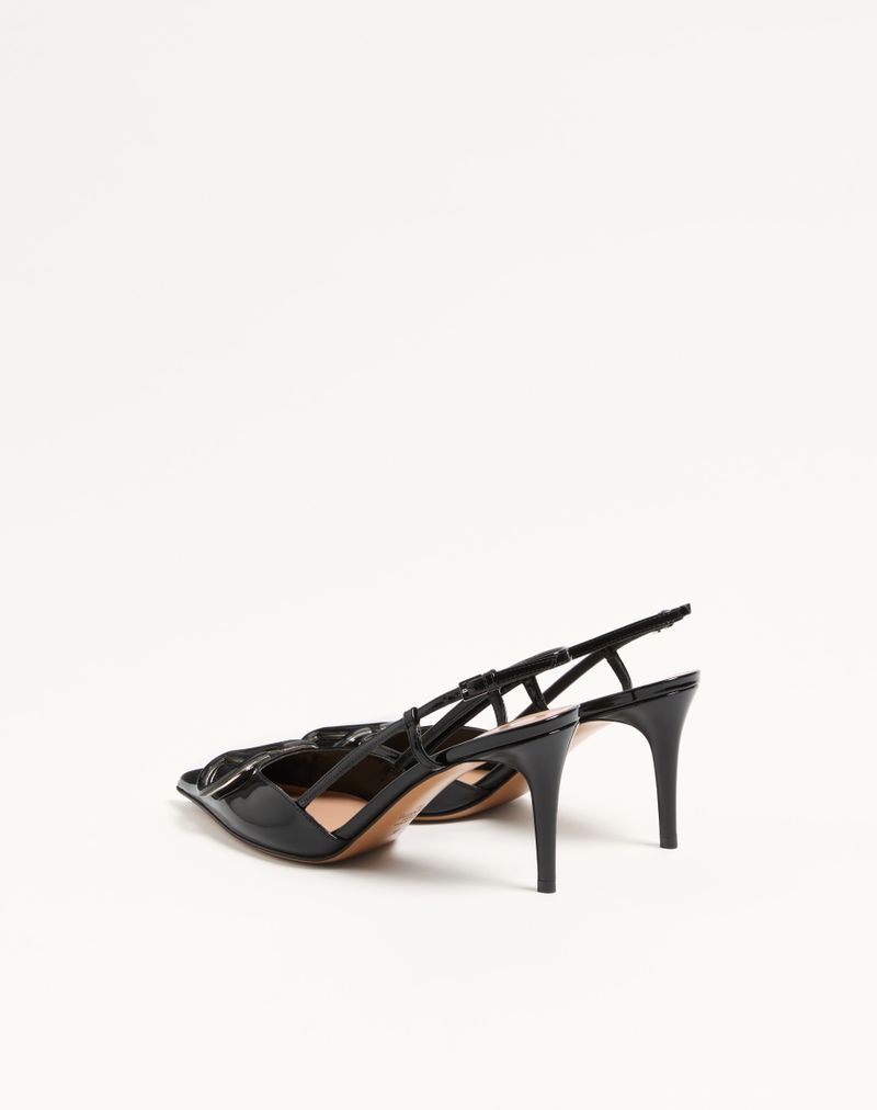 VLogo Signature Patent Slingback Pump 80mm