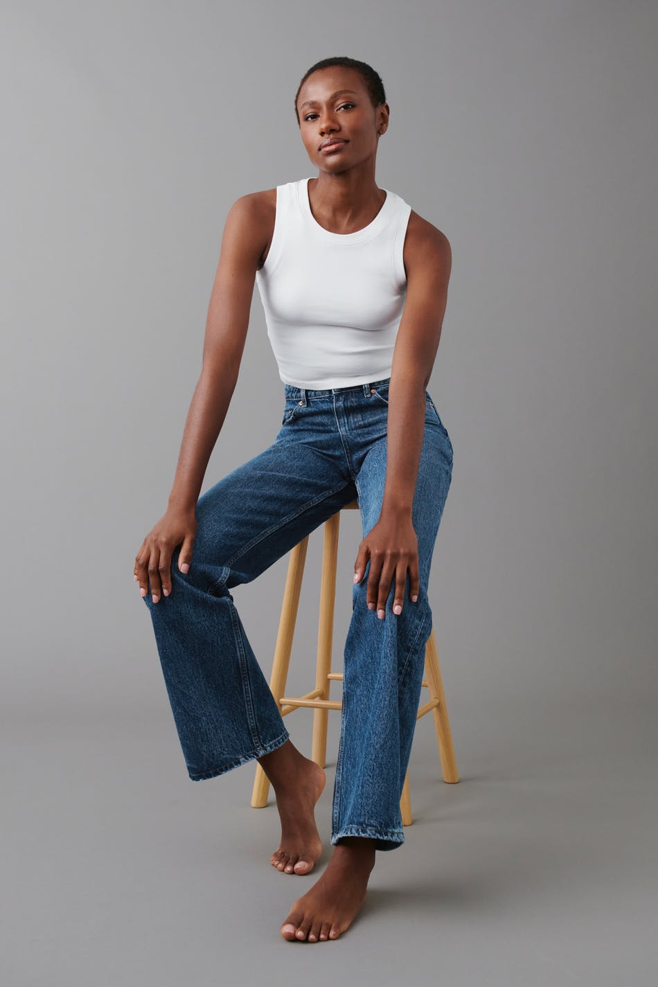 Straight high waist jeans