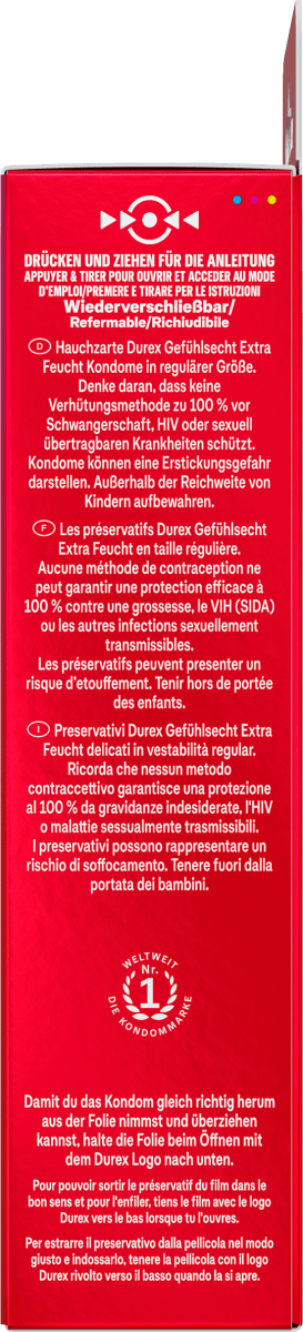 Kondome Gefühlsecht Extra Feucht, Breite 56mm, 8 St