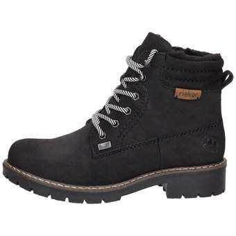 Rieker Schnür Boots in schwarz