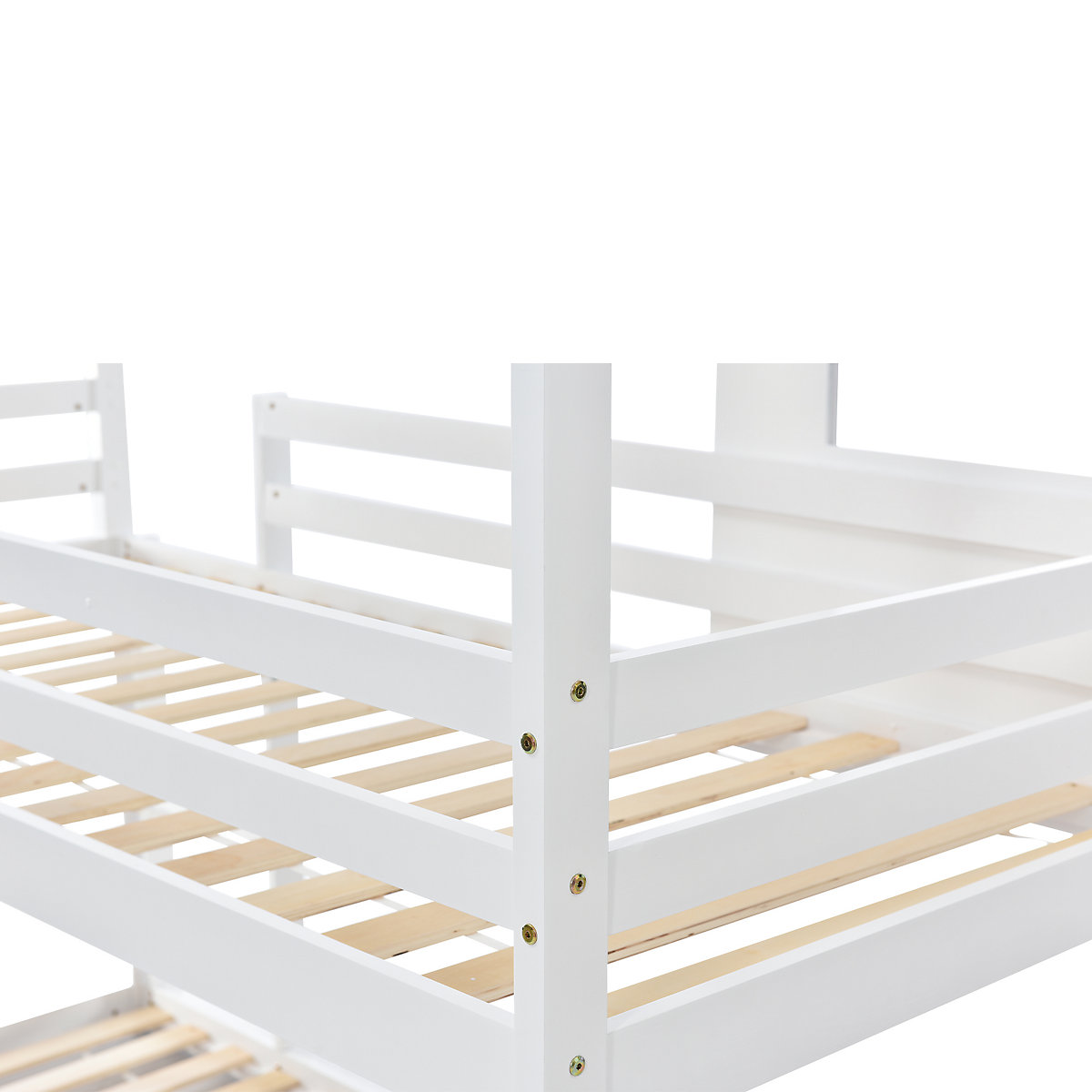 Etagenbett Kinderbett Holz Etagenbett 90 X 200 cm, Kinder hausbett mit Dach, Leiter und Lattenrost