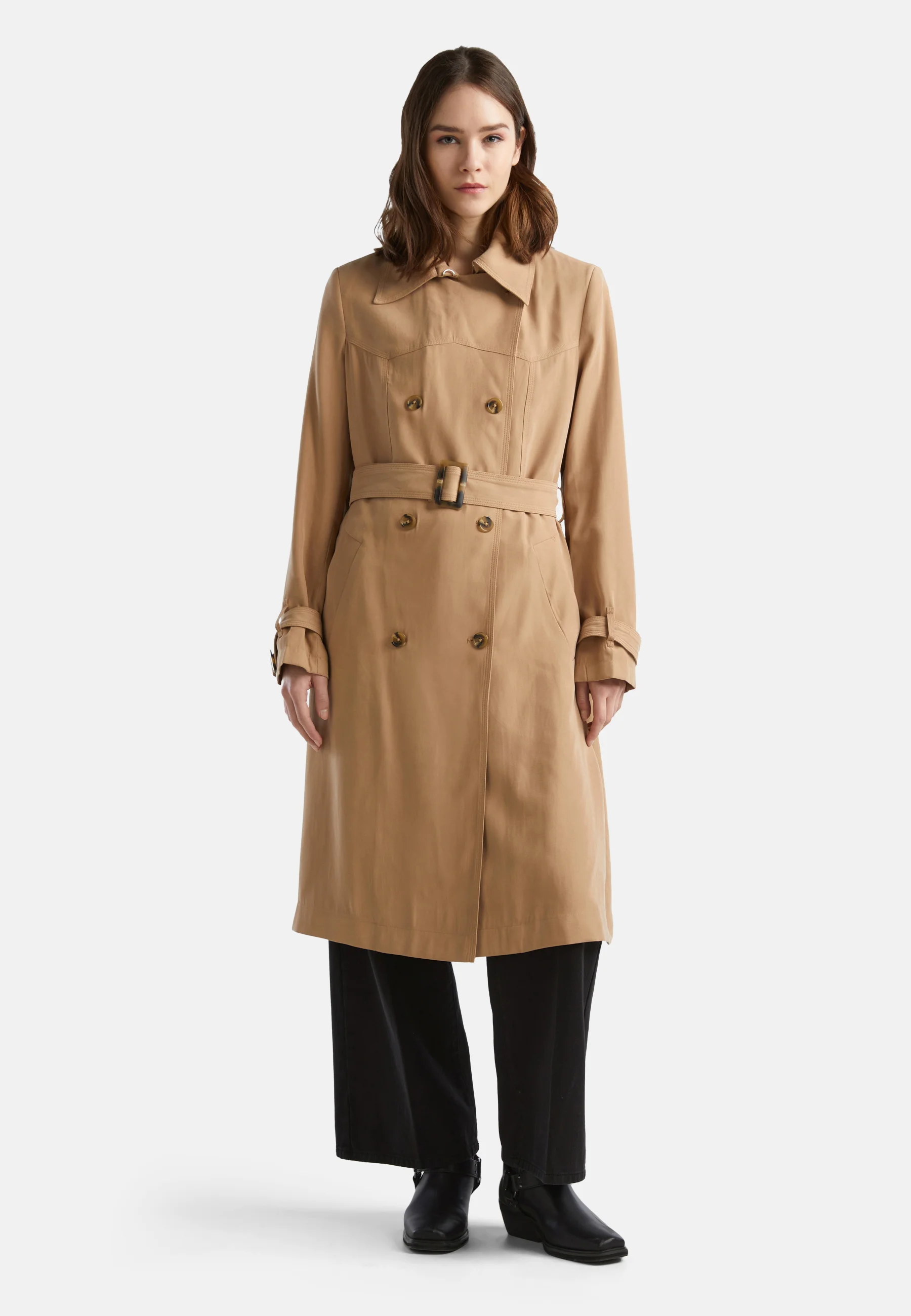 Gabardina cruzada United Colors of Benetton