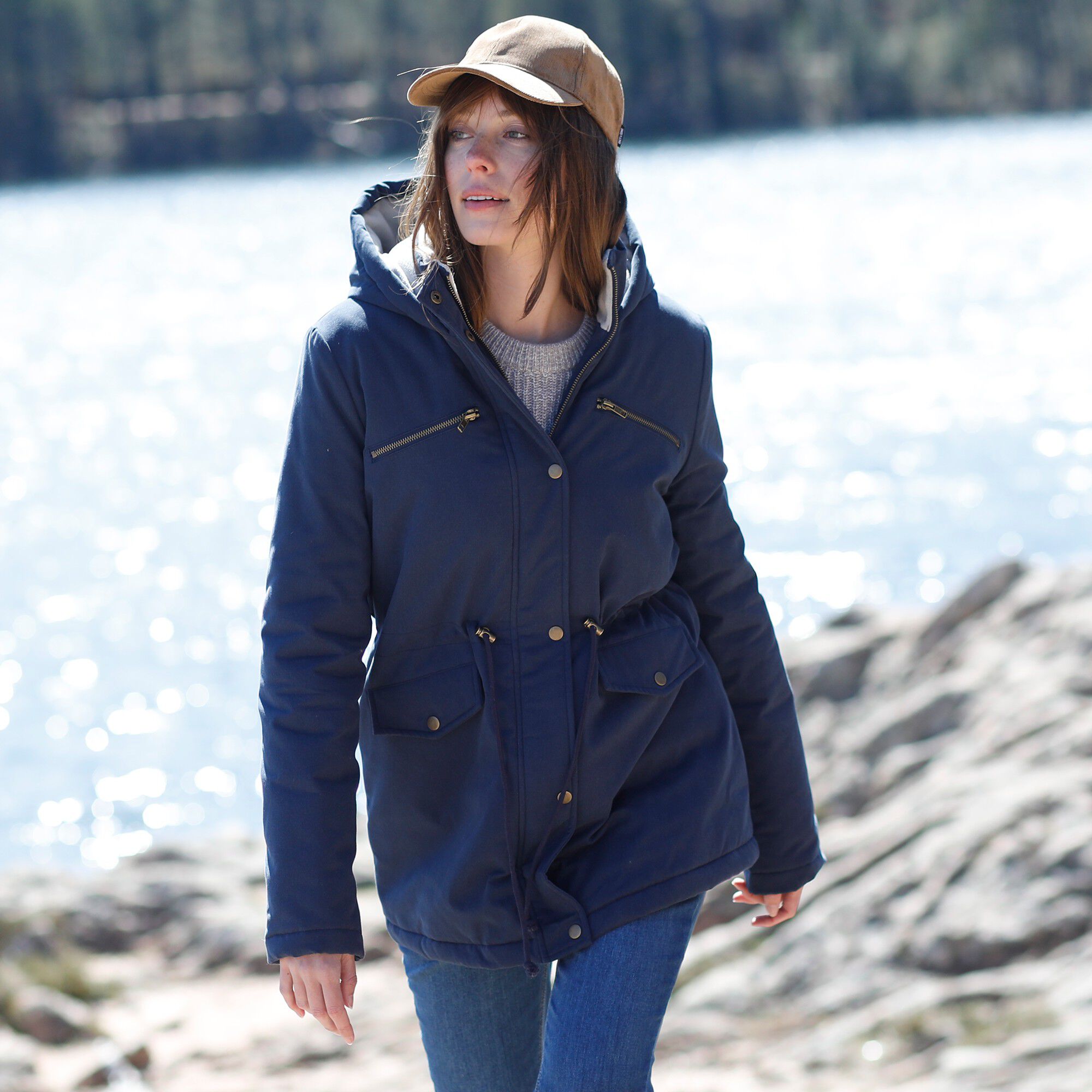 Parka déperlante doublée maille polaire