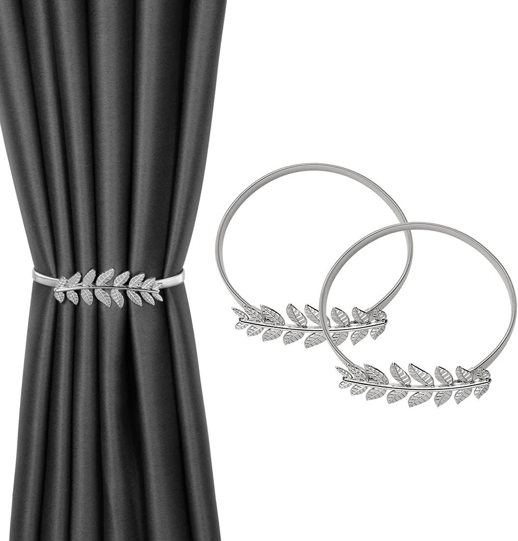Dekoklammer für Raffhalter Vorhang Raffhalter, elastische Legierung, 2 Schlaufen für Gardinen, HIBNOPN, (2-tlg)