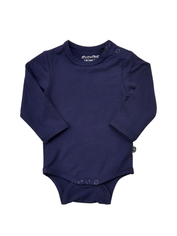 Minymo Baby Body Langarm Bamboo in Dunkelblau günstig kaufen