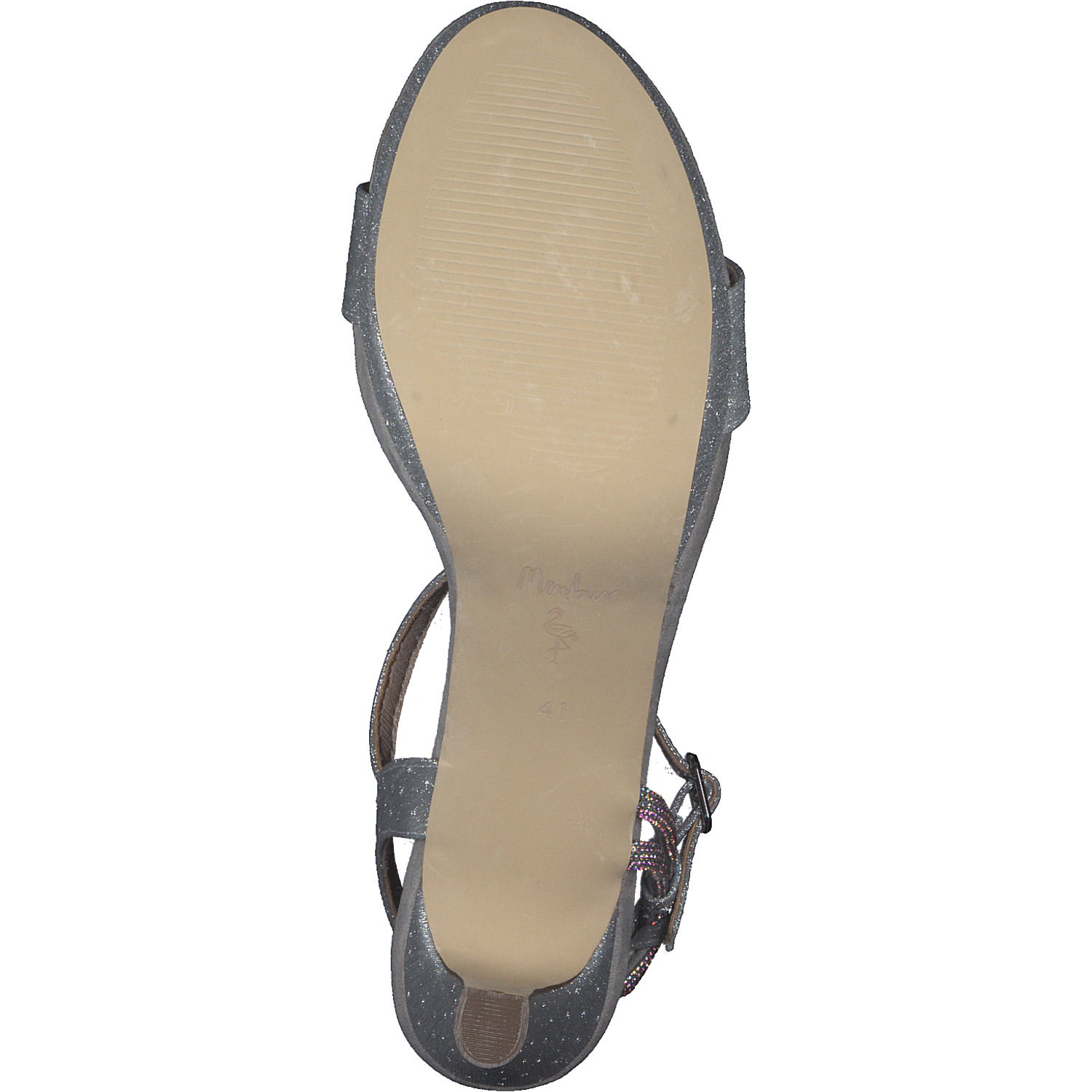 Menbur 24102, Plateau-Sandaletten, Damen, silber