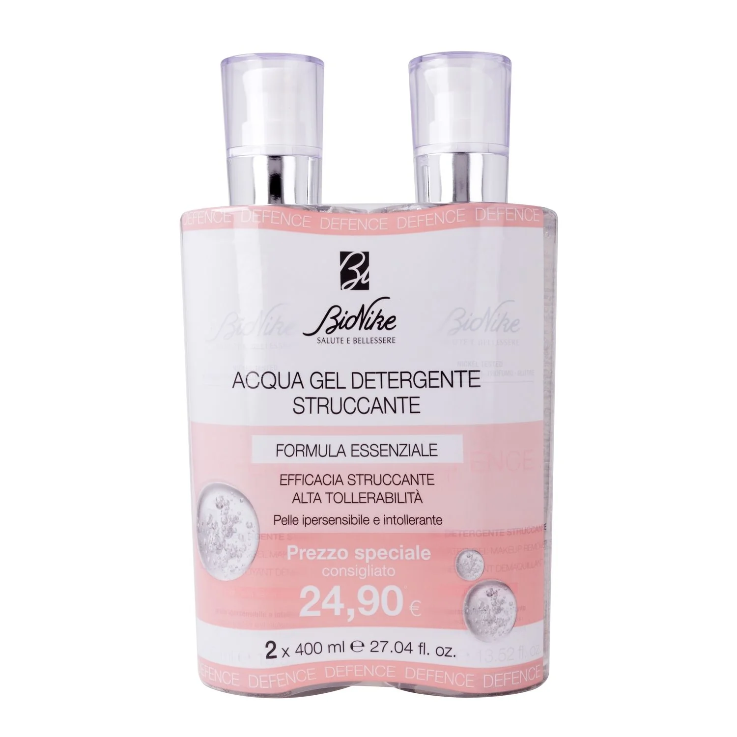 „Defence Cleansing Water Gel“ – veido valomasis gelis, veido valomasis vanduo