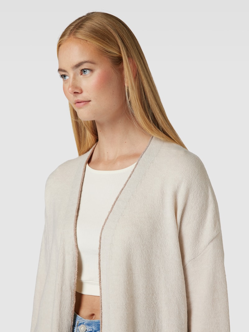 Cardigan mit Eingrifftaschen Modell 'GABRIEL' in ecru meliert