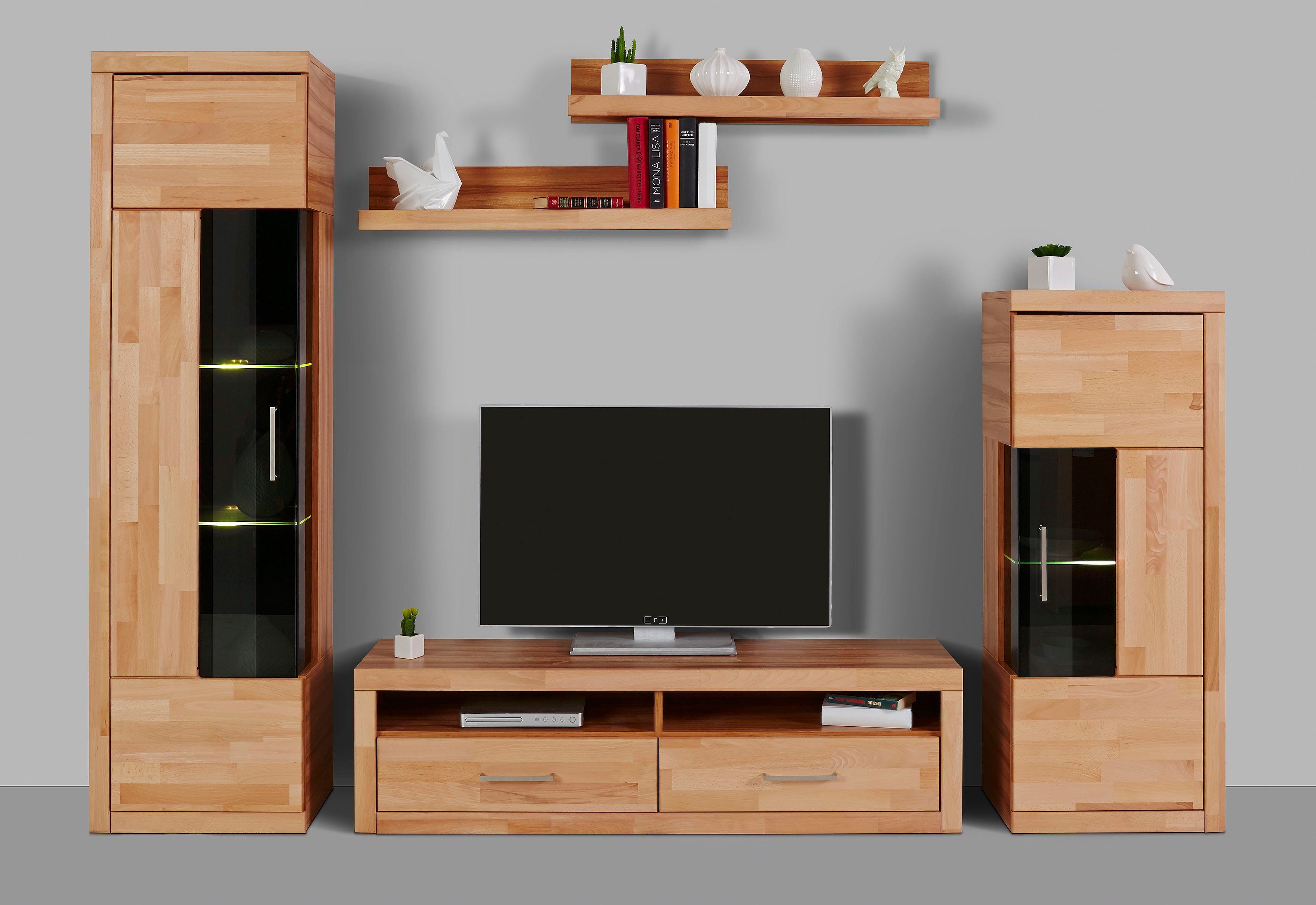 Woltra Wohnwand Ribe, (Set, 5-St), teilmassives Holz