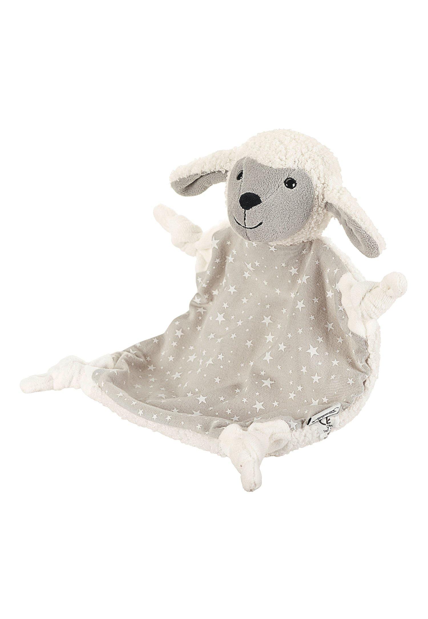 Schmusetuch Schaf Stanley in Ecru und Grau, 27 cm