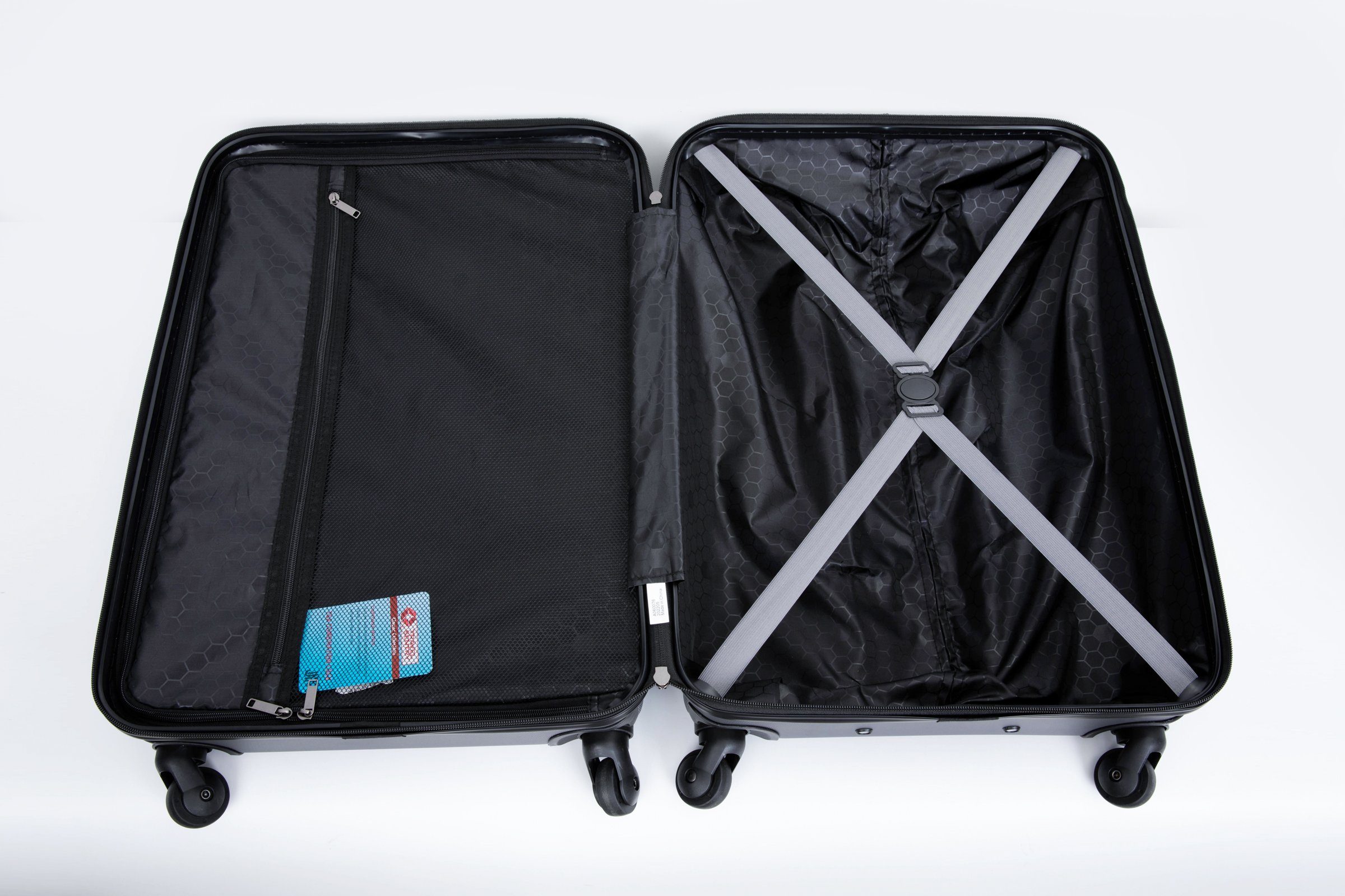 Travelhouse Trolleyset Bali, 4 Rollen, (Komplett Set, 3 tlg., 3-er Koffer Set), Inneinader stapelbar. Standfüße mit Hängefunktion M&L.
