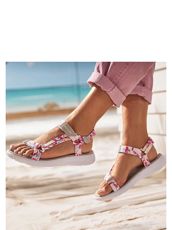 Venice Beach Sandale in hellgrau-rosé günstig kaufen 38