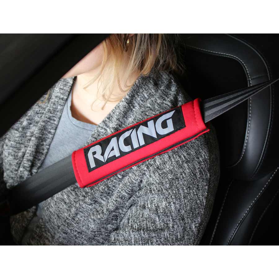 "Racing" Gurtpolster, rot , 1 Stück - ATU