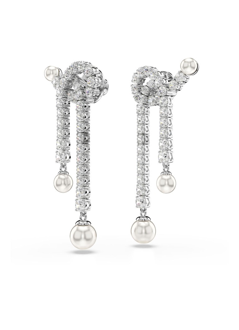 Swarovski Matrix stud earrings with crystal
