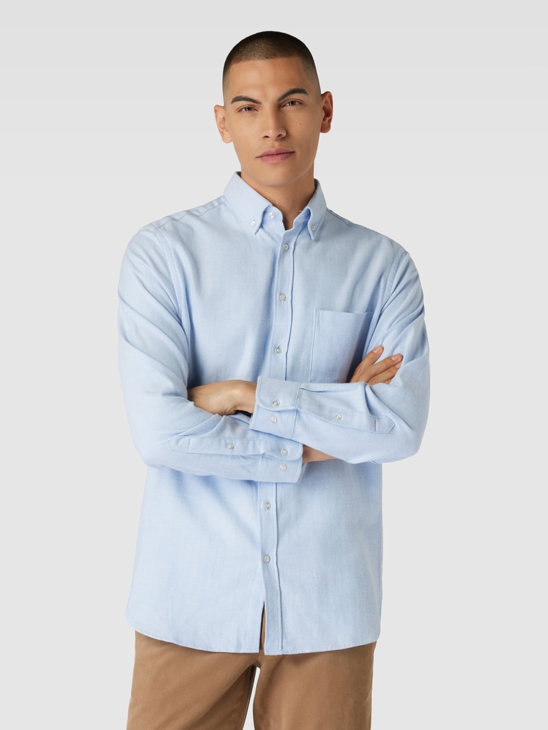 Freizeithemd mit Button-Down-Kragen in bleu