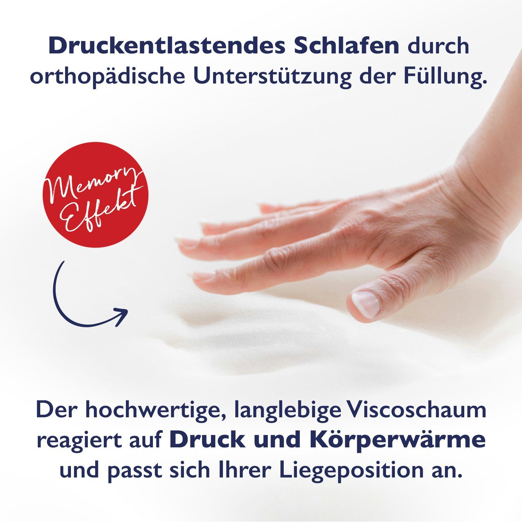 Topper FMP orthopädische Comfort Matratzenauflage 8 cm hoch, Viscoschaum, FMP Matratzenmanufaktur, (1-tlg), Für Druckentlastung und mehr Komfort