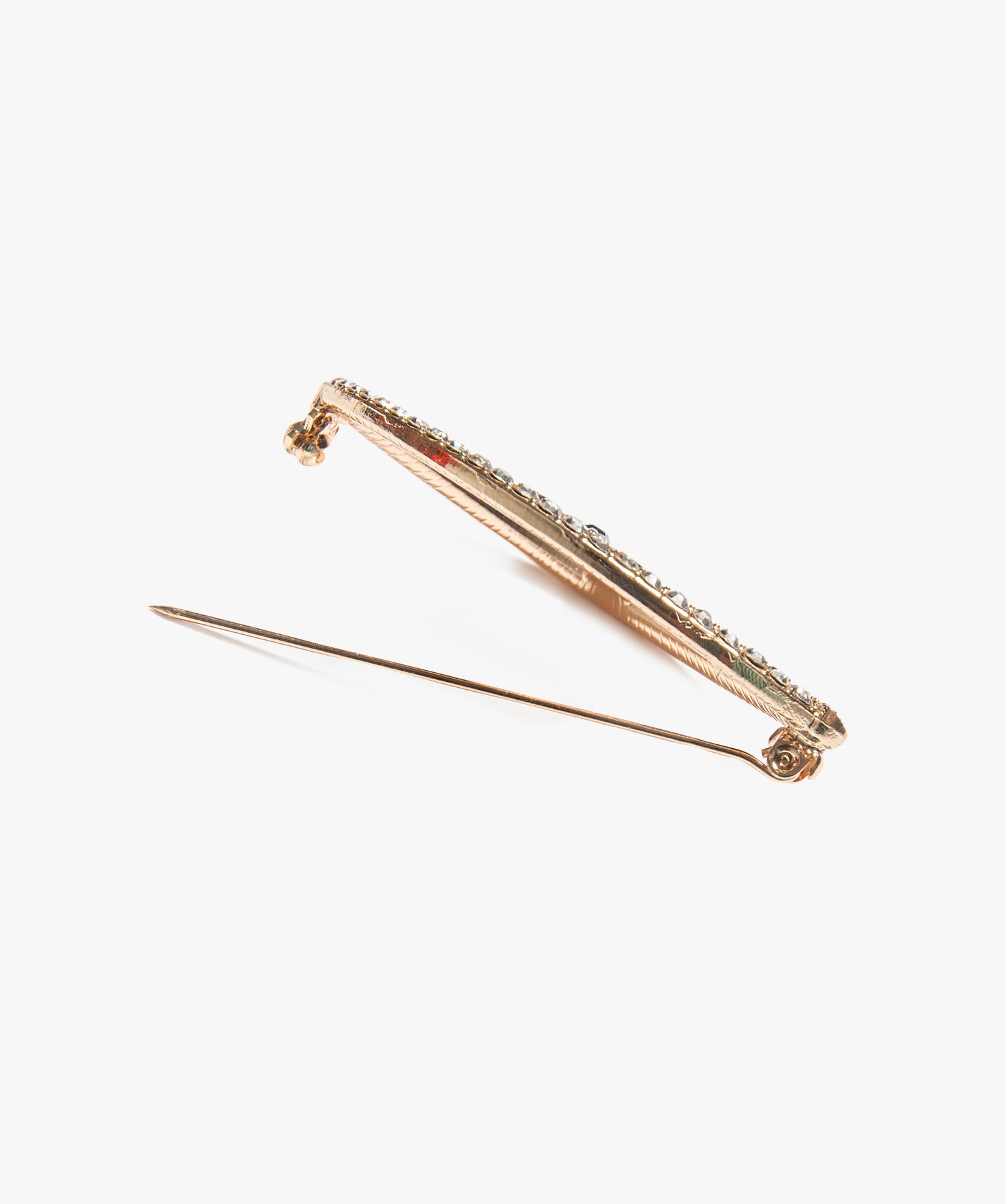 Broche femme en forme d’oeil à strass or | GEMO