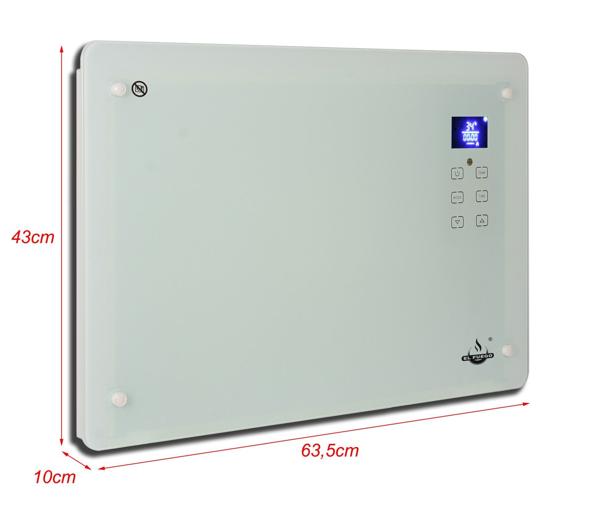 El Fuego Elektro-Heizkörper AY4972, Heizkonvektor 1500 W, weiß