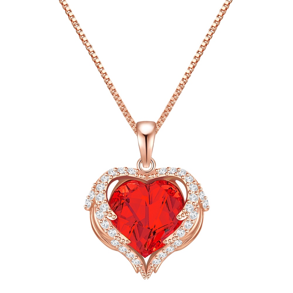 Rafaela Donata Collier en argent Coeur orné de cristaux Swarovski Orné de cristaux Swarovski en  collier