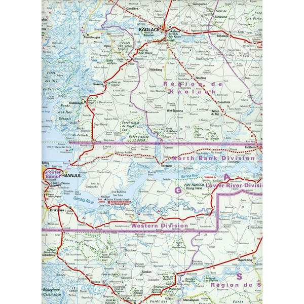 Reise Know-How Landkarte Senegal, Gambia 1 : 550 000 - Straßenkarte