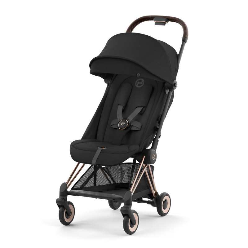 Poussette compacte Coya Sepia black châssis Rosegold Cybex