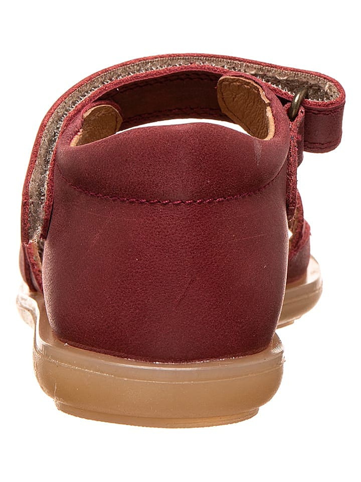 POM POM Leder-Sandalen in Dunkelrot günstig kaufen 25