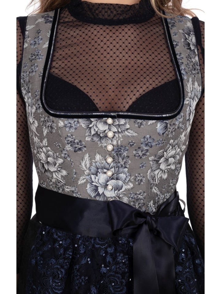 MarJo Midi Dirndl RITA in blau günstig kaufen 38