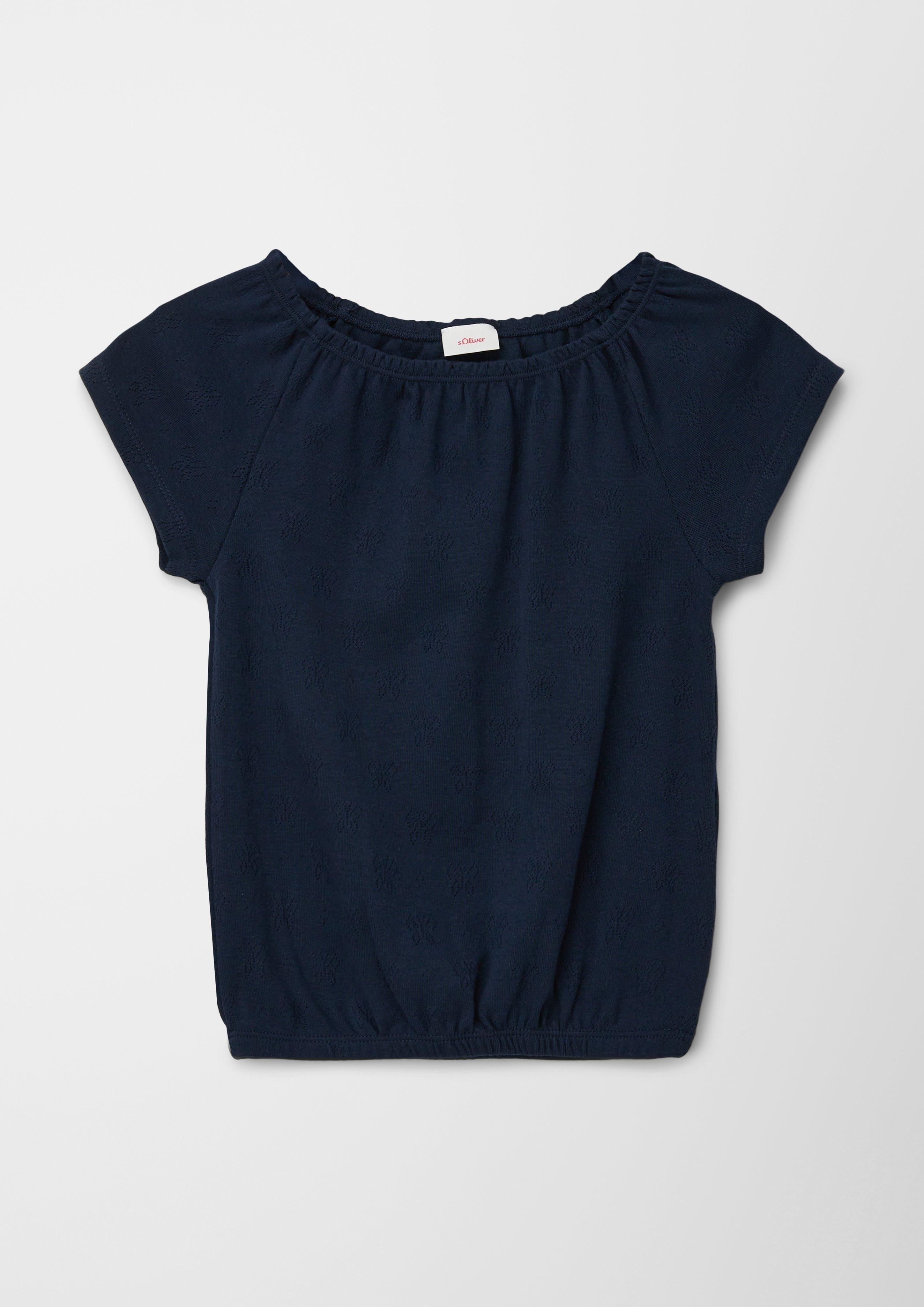T-Shirt mit Ajourmuster  2130403-5952