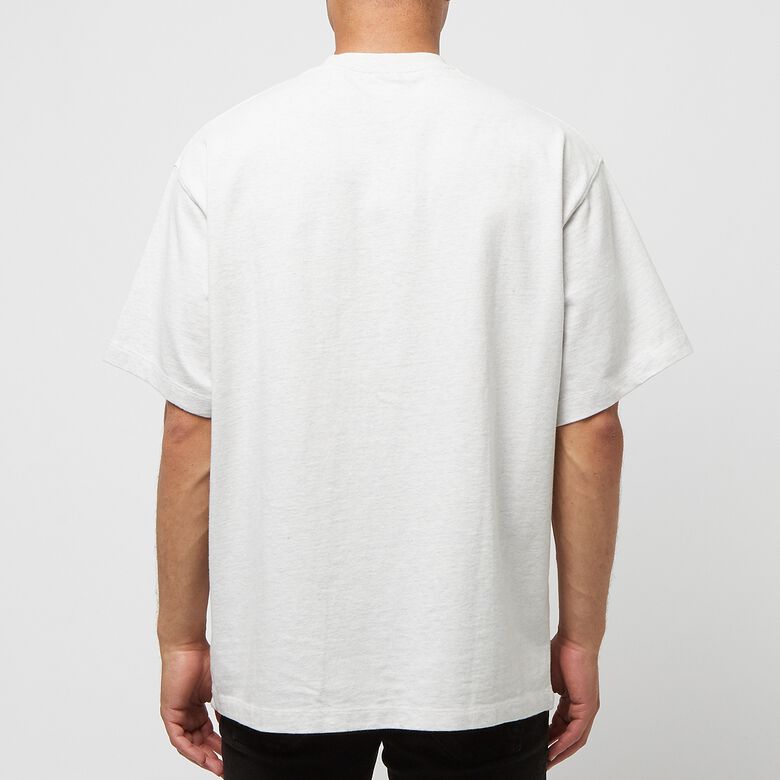 NIKE Solo Swoosh Short Sleeve HW Top birch heather/white