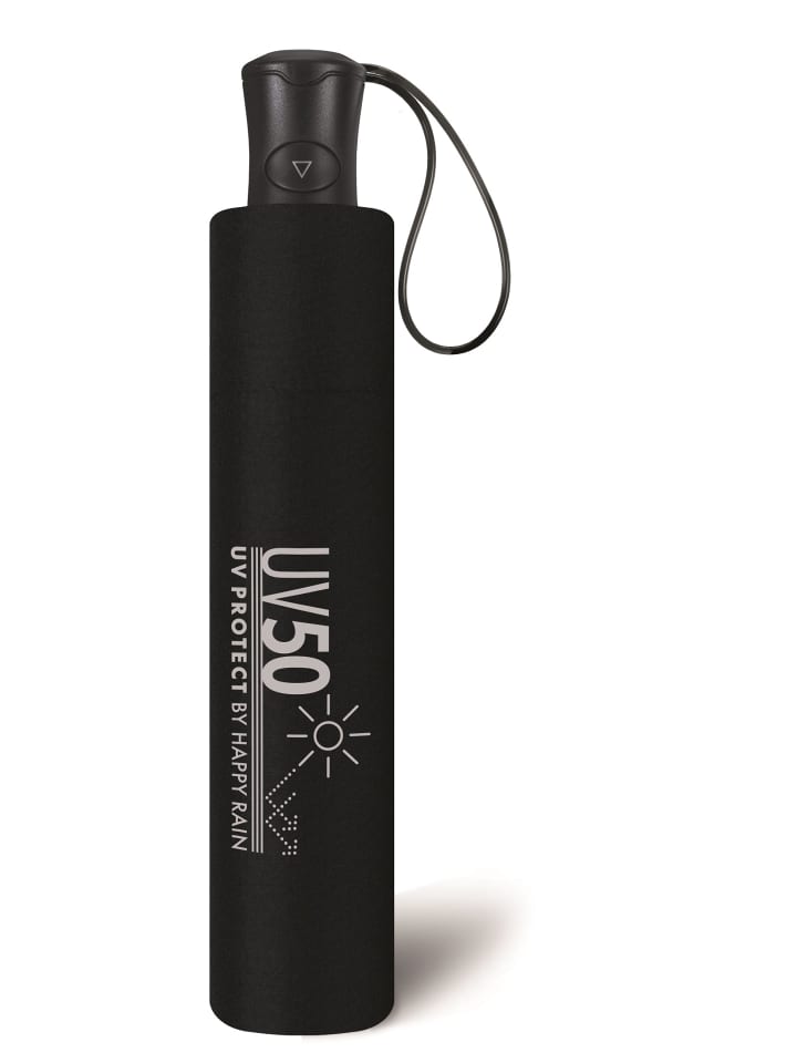 happy rain Mini AC UV50 Protect Automatik Taschenschirm in black günstig kaufen onesize
