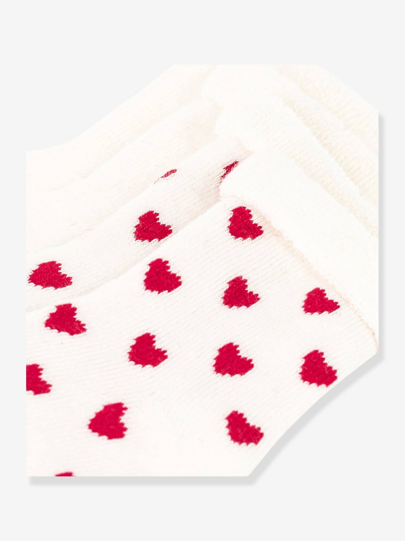 Lot de 2 paires de chaussettes bébé en tricot PETIT BATEAU blanc imprimé